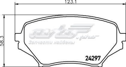 Передние тормозные колодки NP5044 Nisshinbo