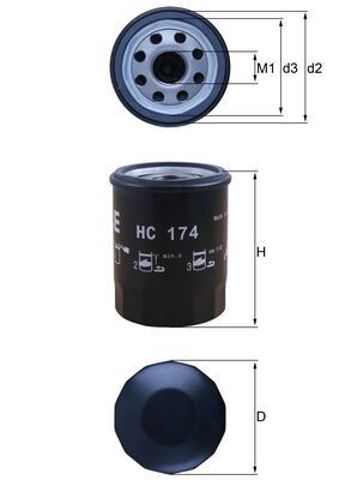 Масляный фильтр HC174 Mahle Original