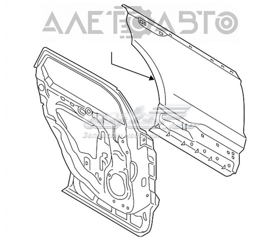 Дверь задняя левая KT4Z5824631B Ford