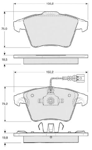 Тормозные колодки Starline BDS325
