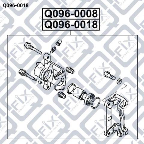 Задний левый суппорт Q-fix Q0960018 цена, от 52.98 USD