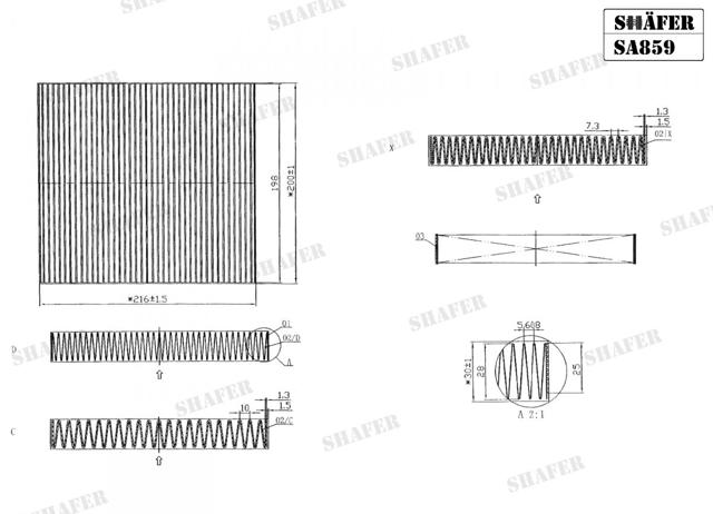 Фильтр салона SA859 Shafer