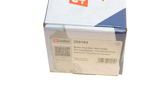 Колодки дисковые  Solgy 209164 цена, от 9.93 USD