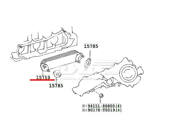  Масляный радиатор Toyota Land Cruiser 