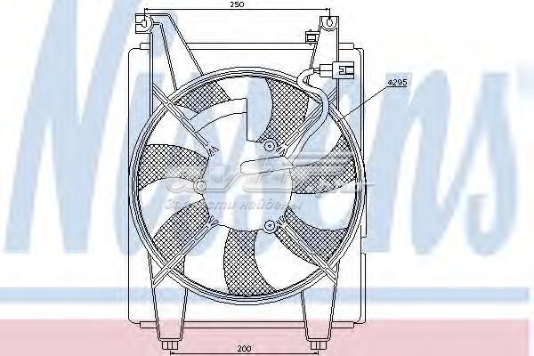 Difusor de radiador, aire acondicionado, completo con motor y rodete 85412 NISSENS