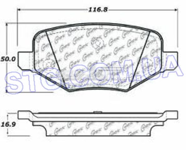 10313770 Centric Parts sapatas do freio traseiras de disco