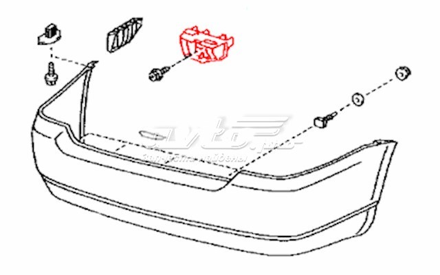 5256302020 Toyota consola esquerda do pára-choque traseiro