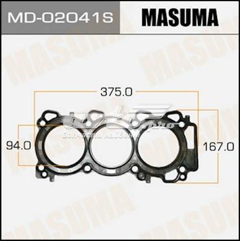 Левая прокладка ГБЦ MD02041S Masuma