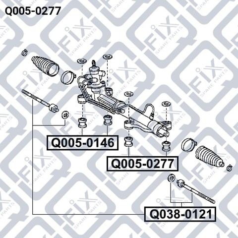 Сайлентблок крепления рулевой рейки Q0050277 Q-fix