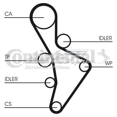 CT1088WP4 Continental correia do mecanismo de distribuição de gás, kit