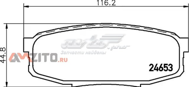 Задние тормозные колодки NP1064 Nisshinbo