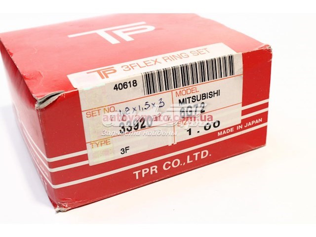 33920 TPR Комплект поршневых колец, STD