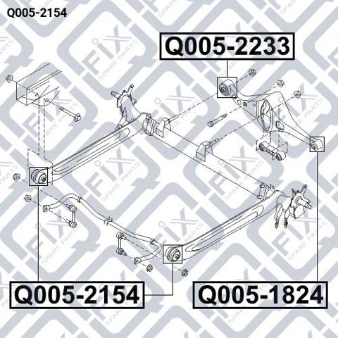 Q0052154 Q-fix Сайлентблок балки моста