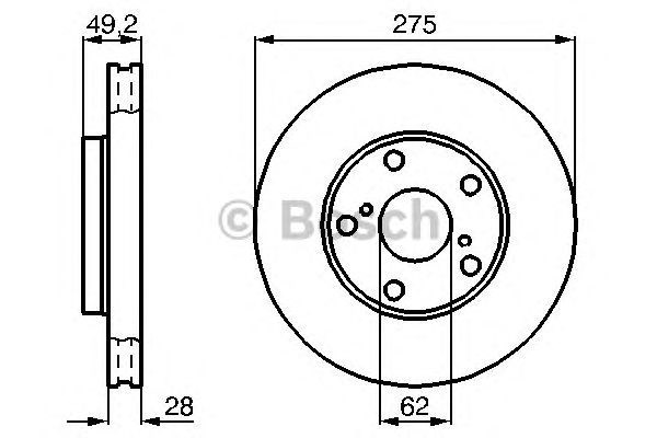 986478632 Bosch Диск тормозной передний