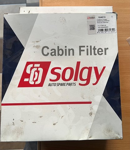 Воздушный фильтр салона Solgy 104013