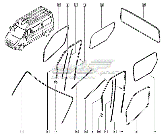 Рама ветрового окна Opel Astra H универсал (L35) (2004 - 2014) цена, от 9.97 USD