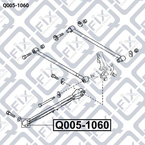 Сайлентблок заднего продольного рычага, передний Q-fix Q0051060 цена, от 5.27 USD
