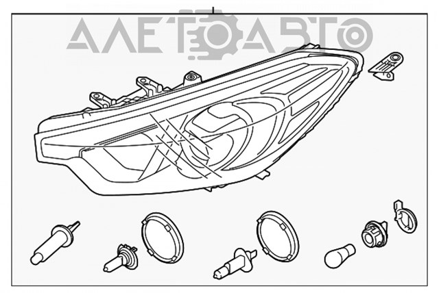 Левая фара 92101A7200 Hyundai/Kia