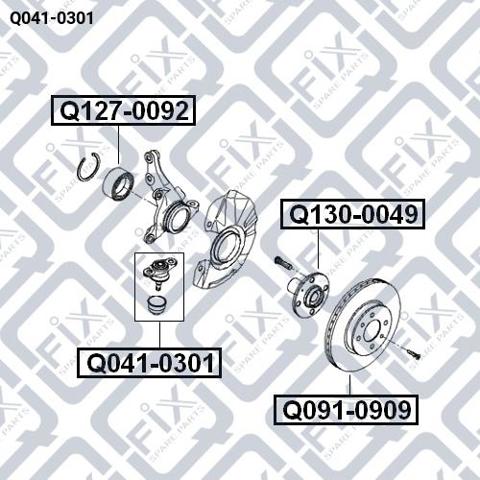 Шаровая опора, нижняя Q-fix Q0410301 цена, от 12.67 USD