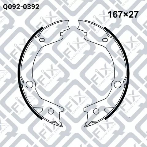 Колодки стояночного тормоза Q-fix Q0920392