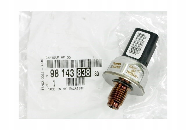 9814383880 Peugeot/Citroen sensor de pressão de combustível