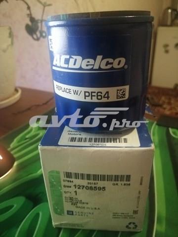 12706595 GM Filtro de aceite original y equivalente