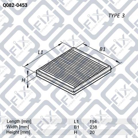 Фильтр воздушный отопителя Q-fix Q0820453 цена, от 3.92 USD