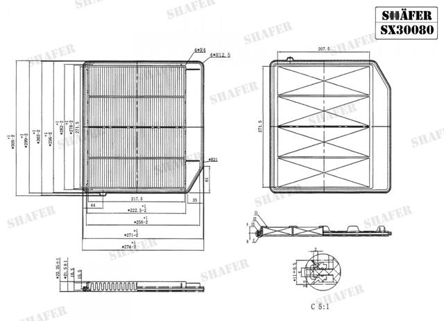 SX30080 Shafer Воздушный фильтр двигателя