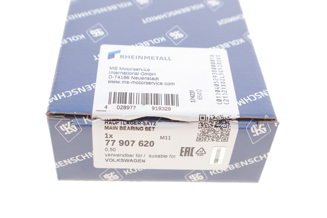 Купить 77907620 Kolbenschmidt Вкладыши коленвала коренные, комплект, 2-й ремонт (+0,50)