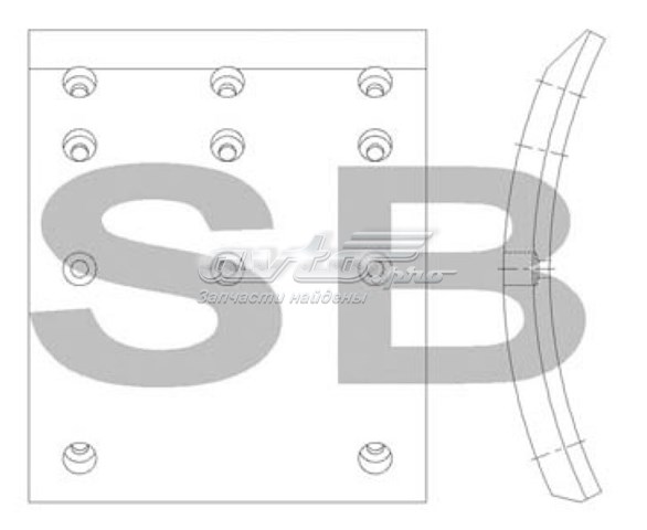 Накладка тормозная передняя (TRUCK) SL014 SANGSIN