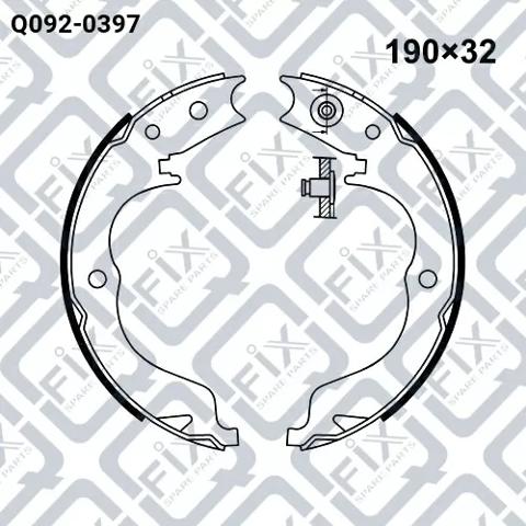 Купить Q0920397 Q-fix Колодки ручника/стояночного тормоза