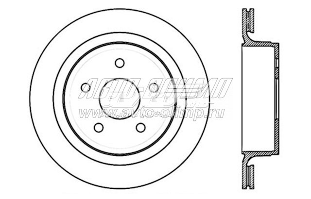 12167054 Centric Parts disco do freio traseiro