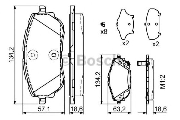 Купить 986494676 Bosch Колодки тормозные