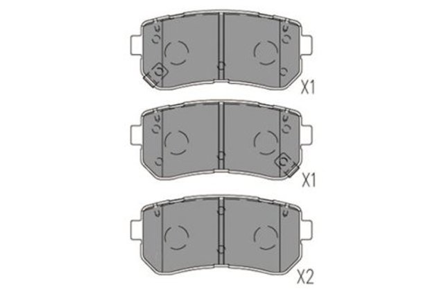 KBP-3059 Kavo Parts sapatas do freio traseiras de disco