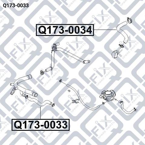 Q1730033 Q-fix Шланг термостата