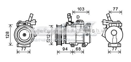 KAK236 AVA compressor de aparelho de ar condicionado