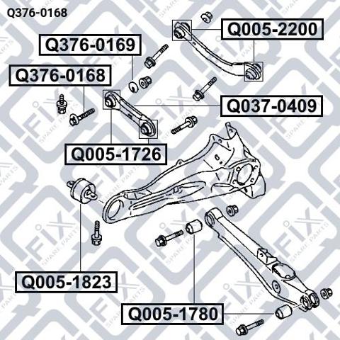 Болт крепления заднего развального рычага, внутренний Q3760168 Q-fix