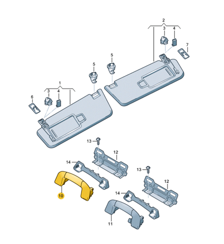 3G0857607BRM5 VAG Поручни (держатели) и крючок для одежды