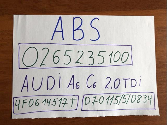 4F0614517T VAG Блок ABS гидравлический
