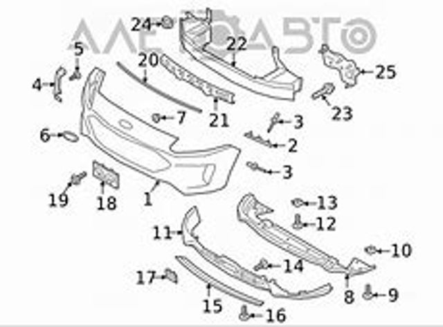 Правое крепление переднего бампера FPS FP2846932 цена, от 14.98 USD