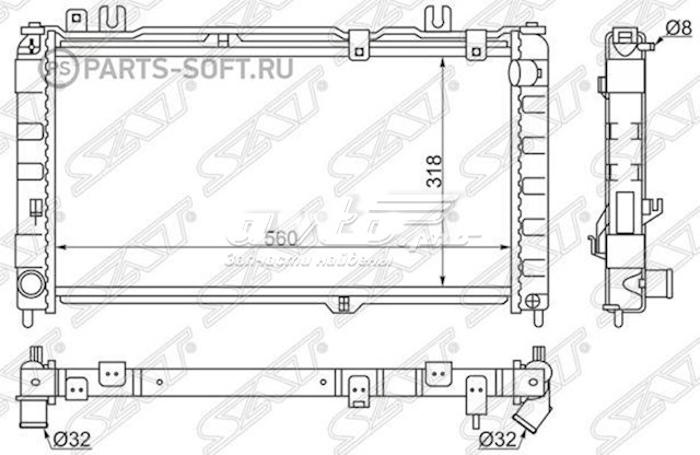 SGLD0001 SAT radiador de esfriamento de motor