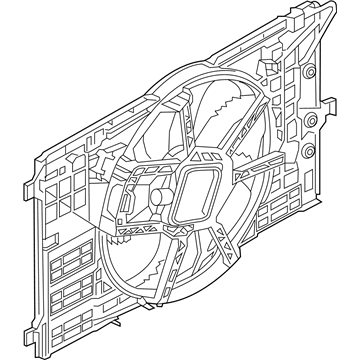 Купить 214815NA0A Nissan/Infiniti Диффузор вентилятора в сборе с мотором и крыльчаткой