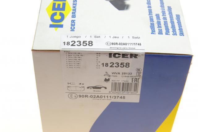 182358 Icer Колодки передние