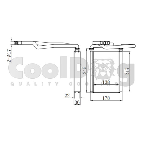 Радиатор печки (отопителя) Cooldog CLD6003 цена, от 38.25 USD