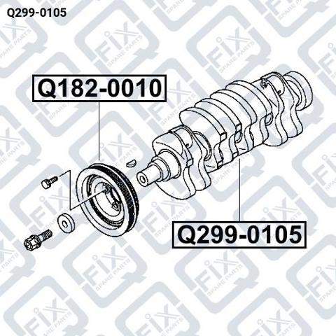 Вал коленчатый и маховик Q-fix Q2990105 цена, от 140.77 USD