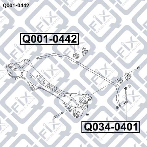 Втулка стабилизатора заднего Q-fix Q0010442