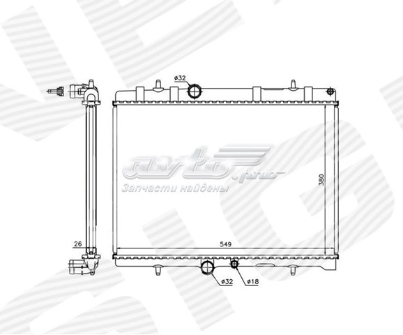 Радиатор 96370437 Peugeot/Citroen