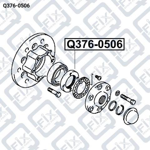Гайка ступицы передней Q-fix Q3760506 цена, от 8.19 USD