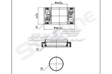 Подшипники задней ступицы Starline SLO01466 цена, от 19.48 USD