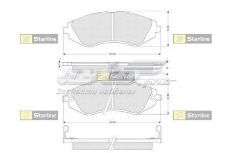 Передние тормозные колодки BDS188 Starline